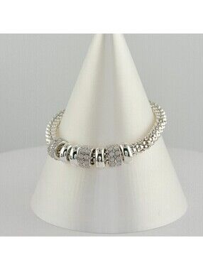 Bomb Party Single Stack Moonstone Bracelet - on Silver Plating #171